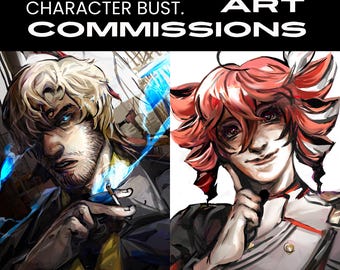 Busto de personaje semirealista por encargo de arte digital personalizado