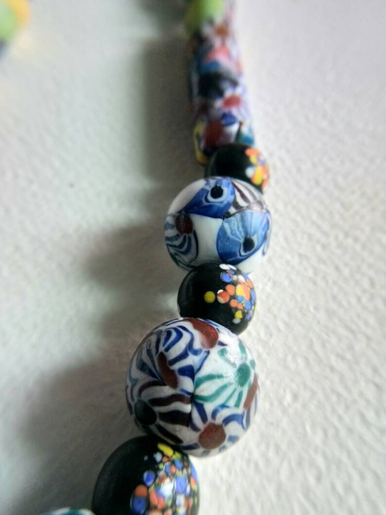 Handcraft Ceramic Clay Beads Necklace Sarawak Beads Borneo Etsy