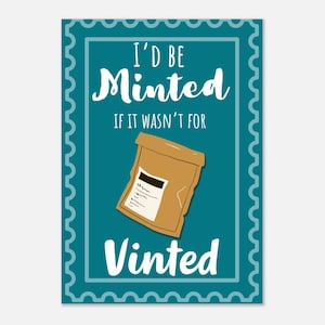 Funny Vinted Lover Postcard | Humorous Packaging Art Print