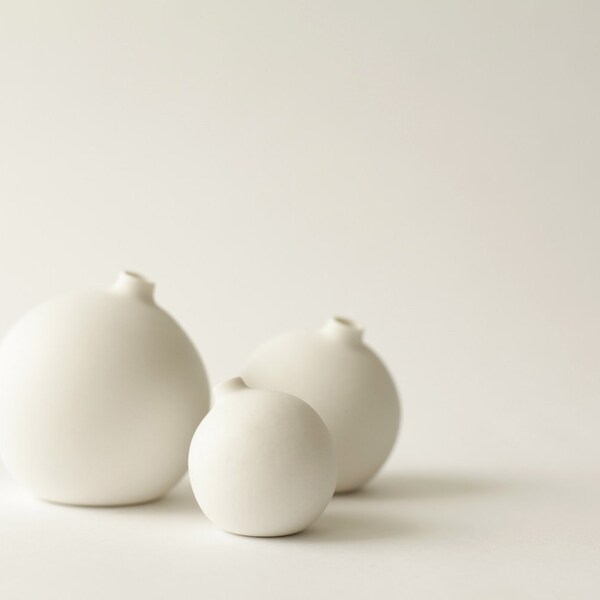 Set de 3 vases à long col (petites, moyennes et grandes)