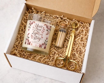 Set de regalo de velas para el Día de la Madre, vela de soja floral, accesorios de lujo