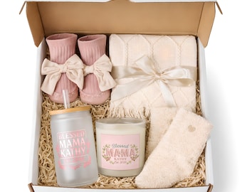 Personalized Mama Tumbler Gift Set, Insulated Stainless Steel Cup, Blessed Mom Keepsake