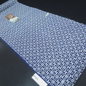 Katoenen spijkerstof vintage (1950-1980) marinewit (1200 x 37 cm) bb9045y2