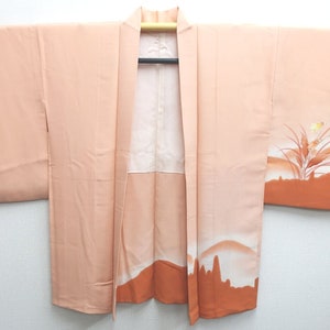 Haori Jacket Vintage1950-1980 Pale Pink Lily Silk 8739J5 - Etsy
