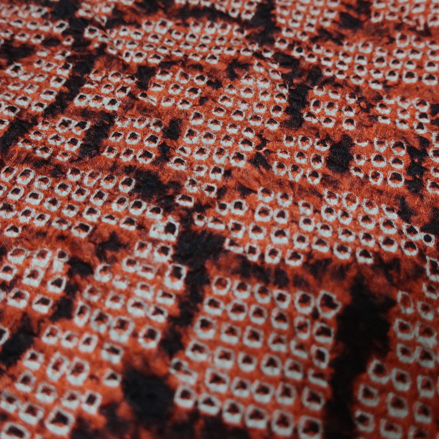 Katys様 KK1388B7 Silk Kimono Fabric Vintage(1950-1980) Shibori Red