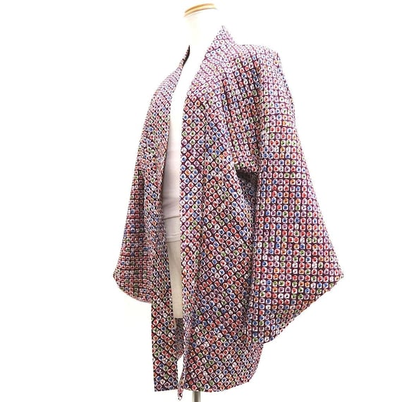 Haori Jacket Vintage1950-1980 Dark Purple Shibori Multi-color Silk 9769A4 - Etsy Haori Jacket Vintage1950-1980 Dark Purple Shibori Multi-color Silk 9769A4 - Etsy