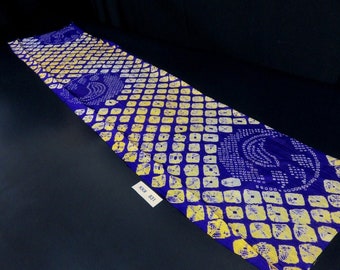 KK831A7 Silk Kimono Fabric Vintage(1920-1950) Shibori Bluish Purple 51.2x11.8in(130x30cm)
