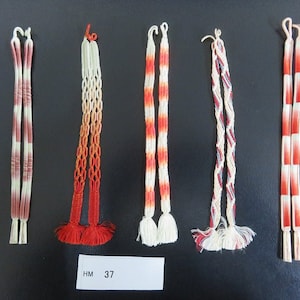 HM#37 Silk Haori Himo Flat Braid 5pcs Bundle Pack