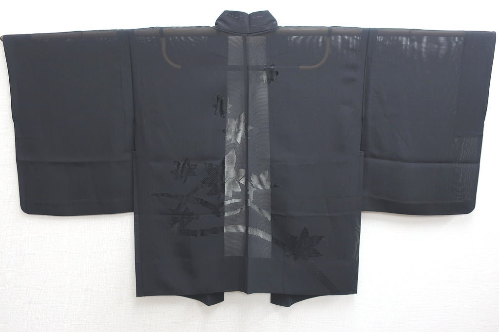 Haori Jacket Vintage1950-1980 Black See-through Maple Leaf Silk 8761A1 - Etsy Haori Jacket Vintage1950-1980 Black See-through Maple Leaf Silk 8761A1 - Etsy