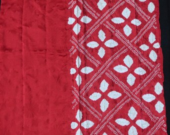 Kao様80サイズ KK1402B8 Silk Kimono Fabric Vintage(1950-1980) Shibori Red