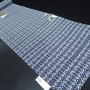 Katoenen spijkerstof vintage (1950-1980) marinewit (1200 x 38 cm) bb9048y2