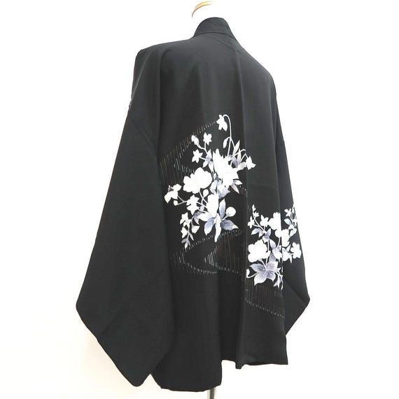その他 20SS ANEI flower haori Haori Jacket Vintage(1950-1980) Black Flower Silk #9992C2 - Etsy