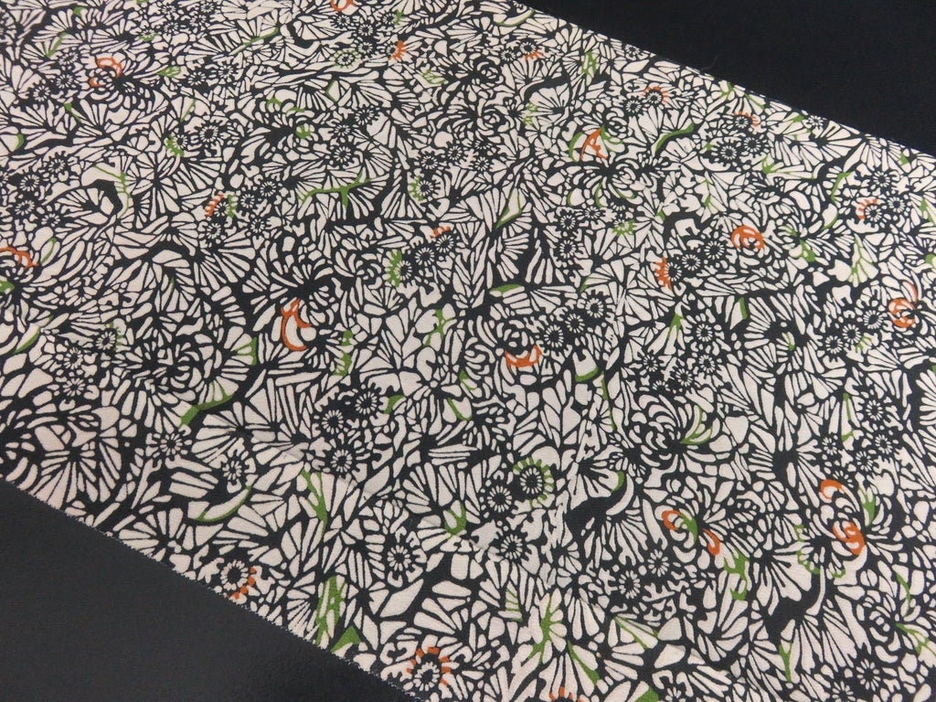 専用　布花 FF2525B Silk Kimono Fabric Vintage(1950-1980) Flower Black