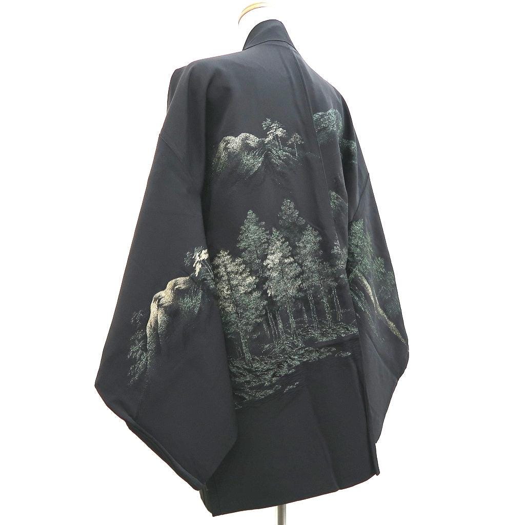 Haori Jacket Vintage(1950-1980) Black Tree Mountain