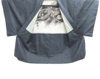 アクセサリー haori Men's Haori Vintage(1950-1980) Black Mt. Fuji Dragon Tiger
