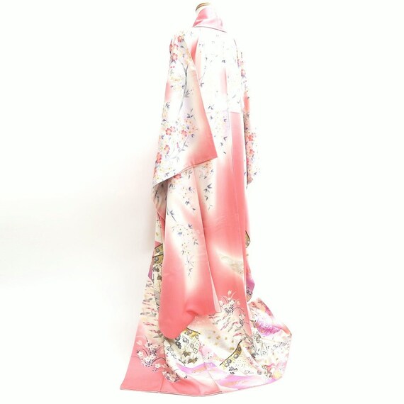 振袖　ピンク　枝垂れ桜　正絹　振袖単品 振袖 ピンク 鶴 枝垂れ 桜 正絹 #9705J5 - Etsy 日本