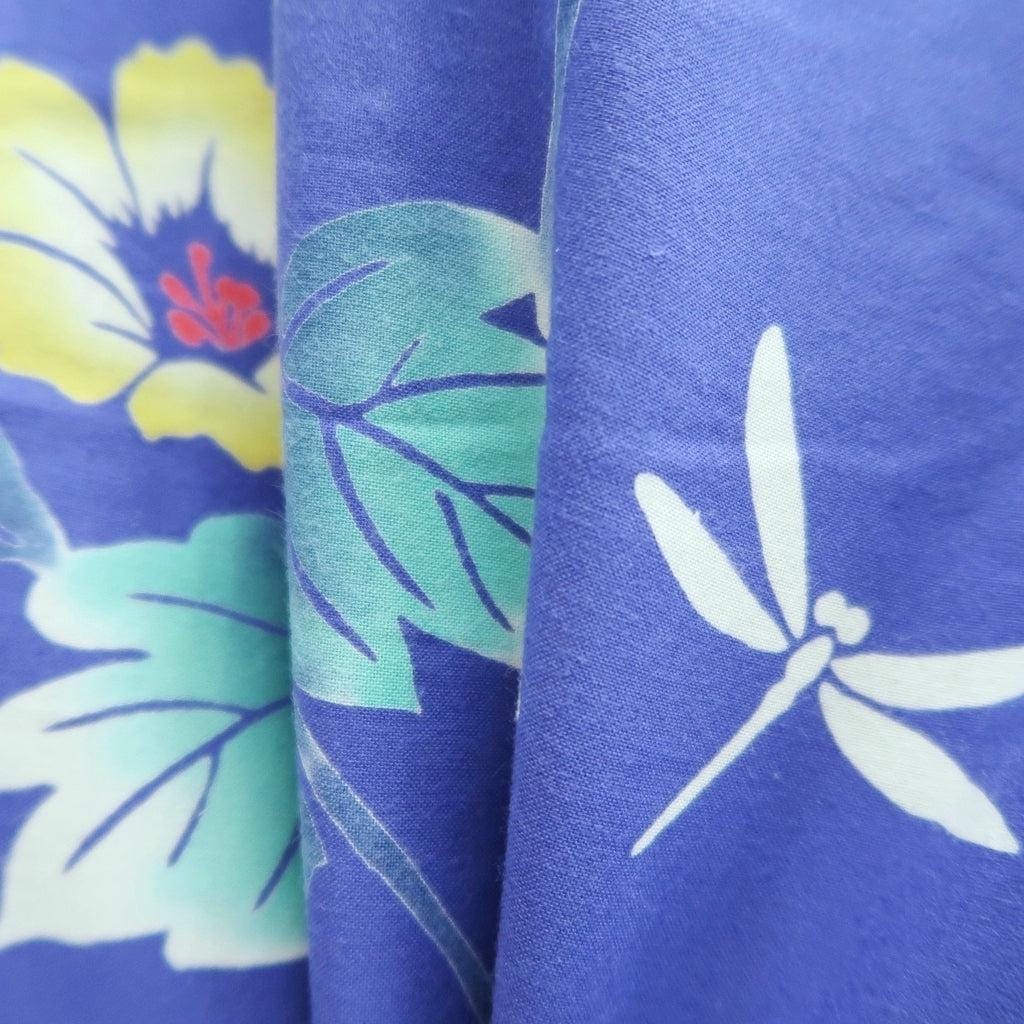 浴衣 青 トンボ柄 コットン #10751D3 - Etsy 日本