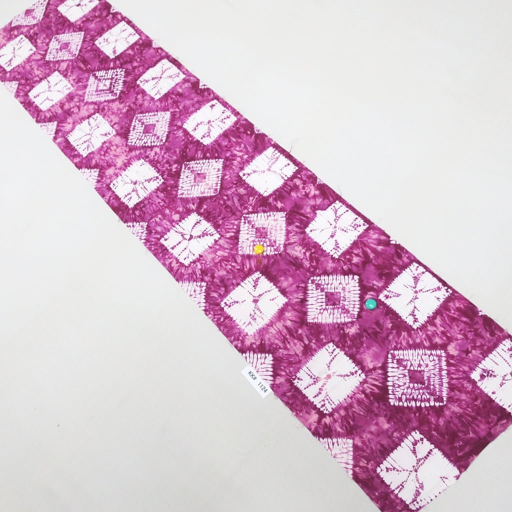 KK1124B3 Cotton Kimono Fabric Vintage(1950-1980) Shibori Magenta
