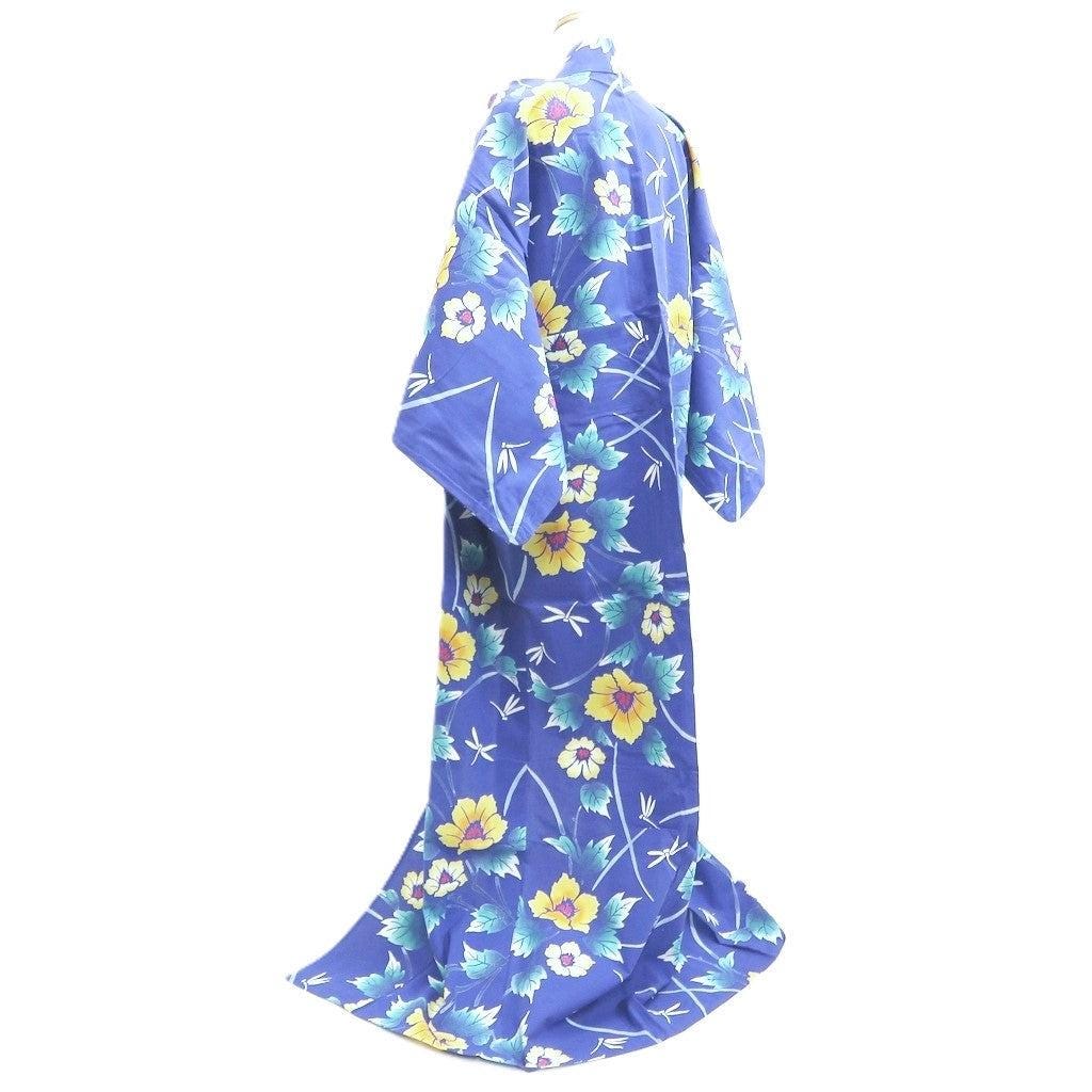 浴衣 青 トンボ柄 コットン #10751D3 - Etsy 日本