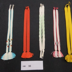 HM#96 Silk Haori Himo Flat Braid 5pcs Bundle Pack