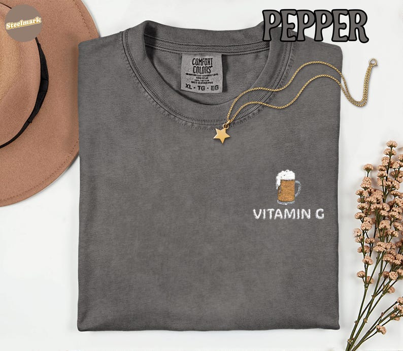 G-vitamin Guinness Beer Comfort Colors® T-shirt, rolig öltröja, St. Patrick's Day-present, irländsk pubfest-t-shirt, ölälskare bild 6