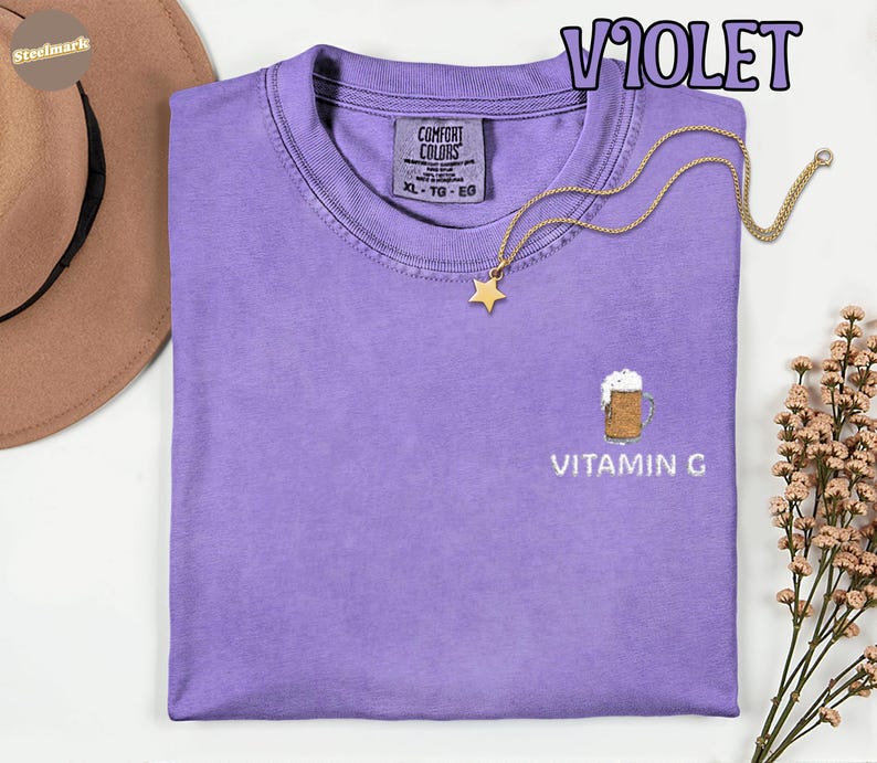 G-vitamin Guinness Beer Comfort Colors® T-shirt, rolig öltröja, St. Patrick's Day-present, irländsk pubfest-t-shirt, ölälskare bild 2