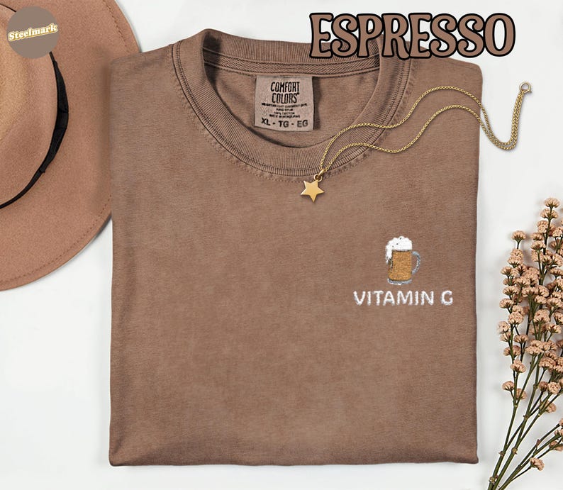 G-vitamin Guinness Beer Comfort Colors® T-shirt, rolig öltröja, St. Patrick's Day-present, irländsk pubfest-t-shirt, ölälskare bild 1