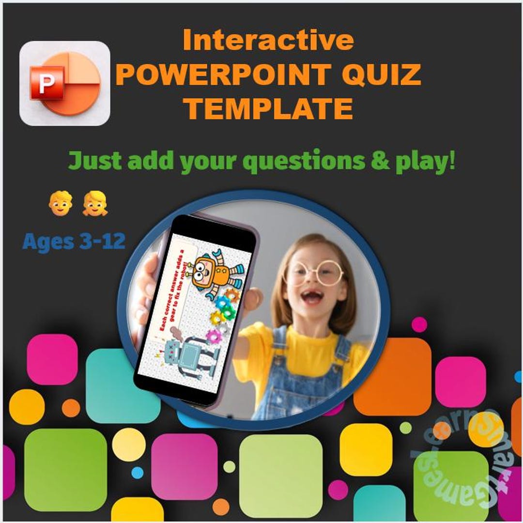 Interactive Robot Quiz Game – Editable Powerpoint Template (instant ...