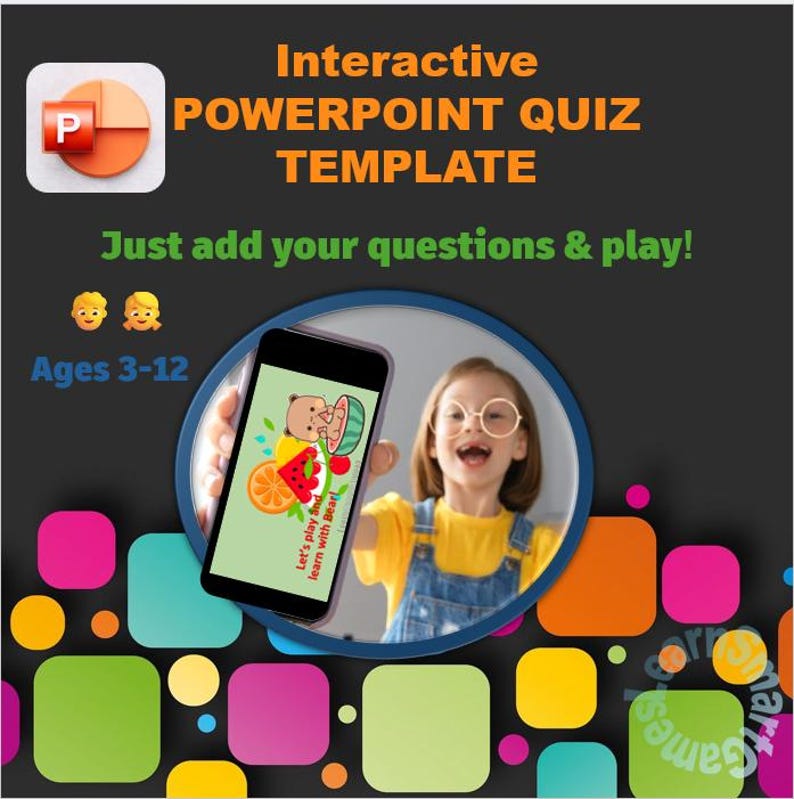 Interactive Powerpoint Quiz Template, Animated Learning Game (digital ...