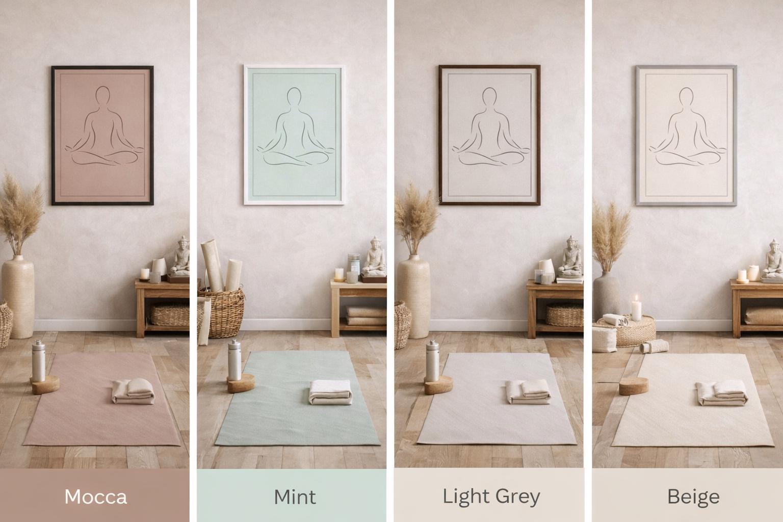 Minimalist Meditation Poster Printable, Yoga Line Art Set, 4 Colors, Abstract Calm Wall Art, Zen ...