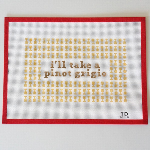 Ich nehme eine Pinot Grigio Nadelspitze Leinwand