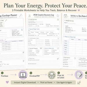Digital download printable pacing planner purchase and print steps.