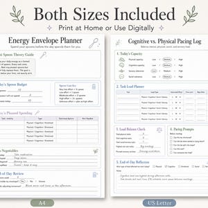 A4 and US Letter printable pacing planner PDF sizes included.