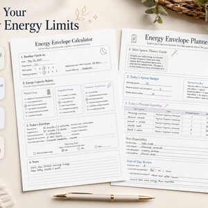 Energy envelope pacing worksheet for ME/CFS and Long Covid.