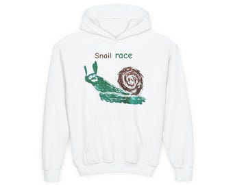 Snail Race Kids Hoodie Funny Snail Sweater Cute Kids Hoodie Gift for Children Unisex Hoodie