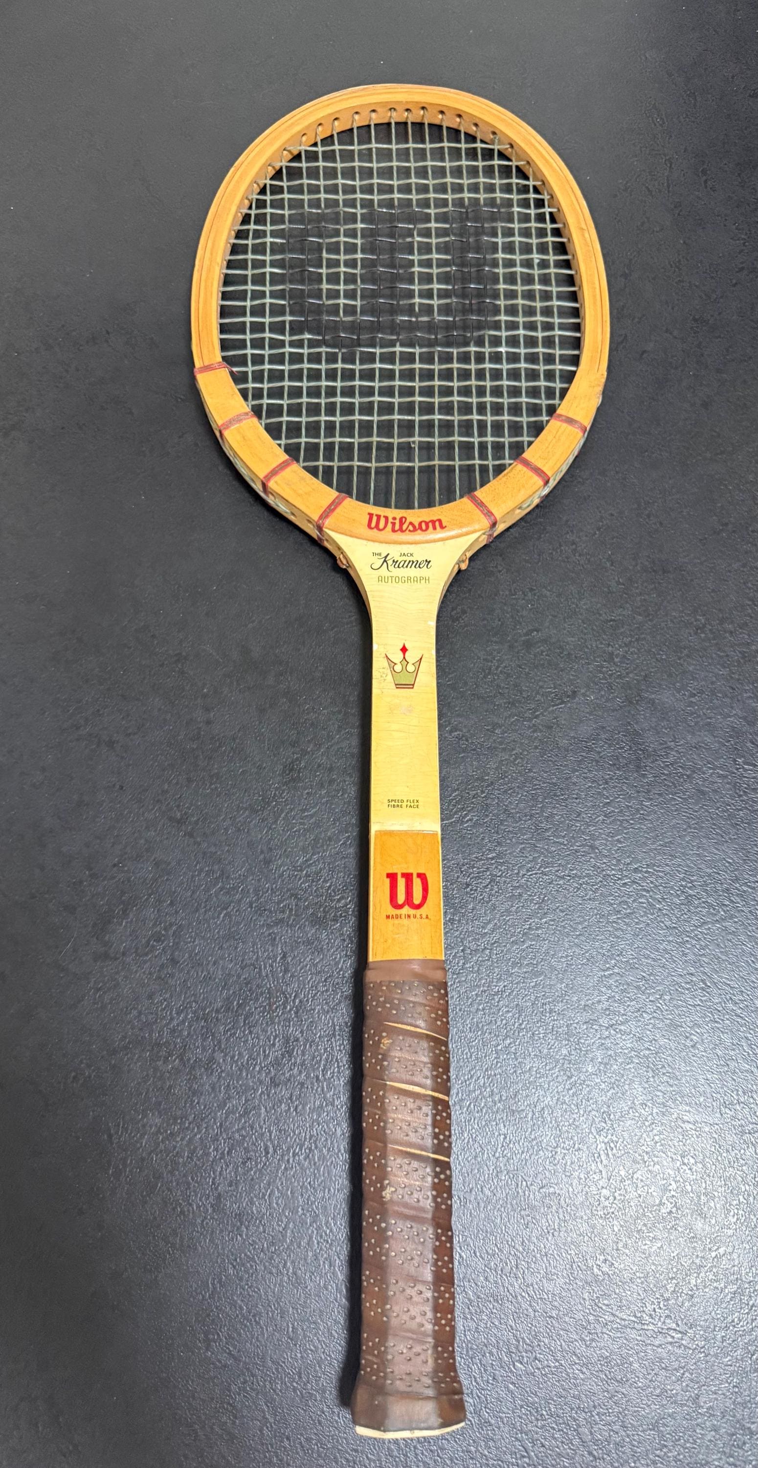 Raquette De Tennis Vintage Wilson Jack Kramer Autograph - Grip 4 1/2" - Avec Cadre