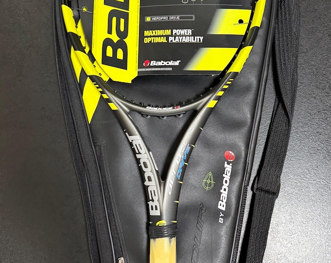 Featured listing image: 2004 Babolat AeroPro Drive Tennis Racket, NOS, Nadal 1st Gen (Case Included)