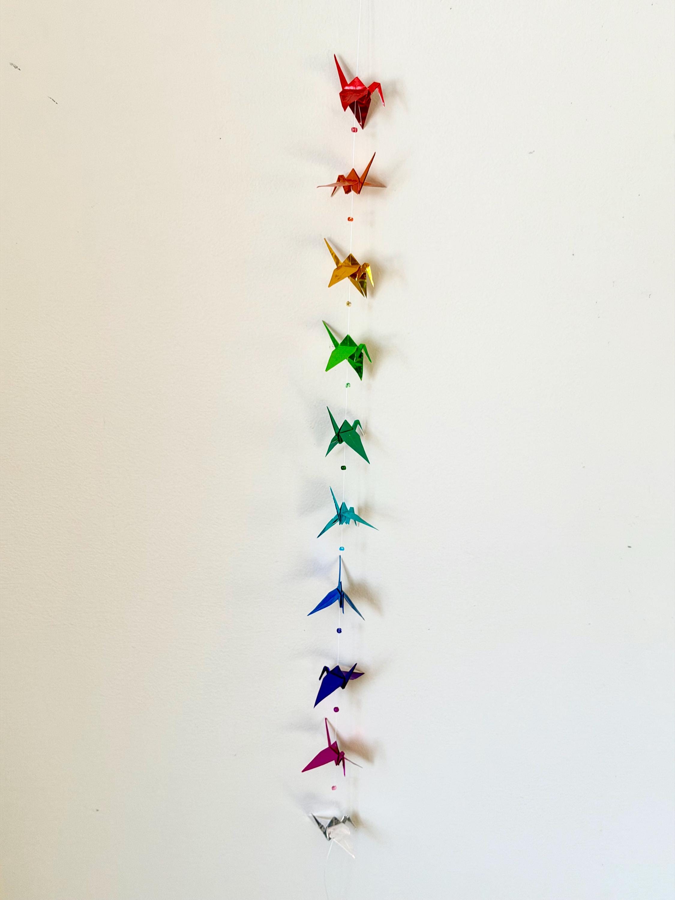 200 Grues En Origami – 10 Guirlandes – Décoration Mariage – Fait Main