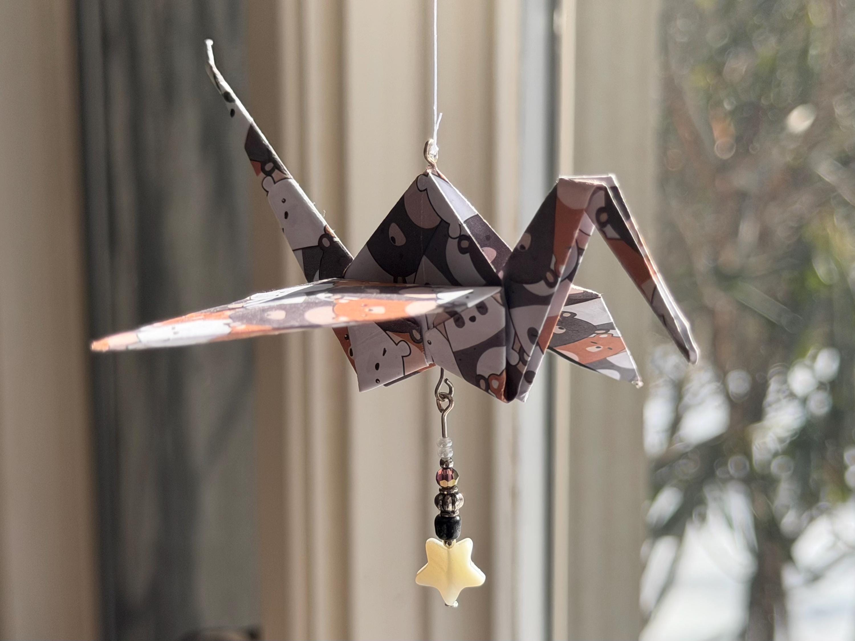 Kawaii Bears Origami Crane Ornament - Etsy
