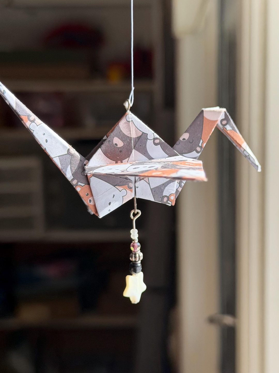 Kawaii Bears Origami Crane Ornament - Etsy