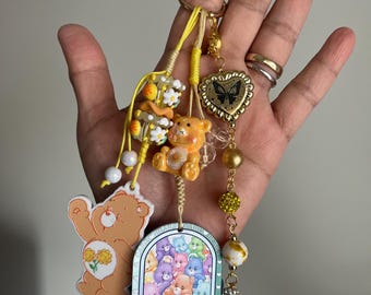 Care Bears Handmade Beaded Bag Charm/keychain