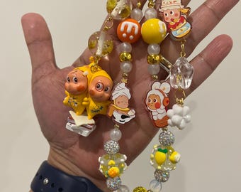 Handmade Beaded Bag Charm/keychain: Twinkle twinkle design