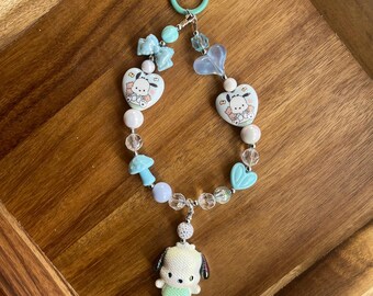 Pochaco/sanrio family bag charm/keychain