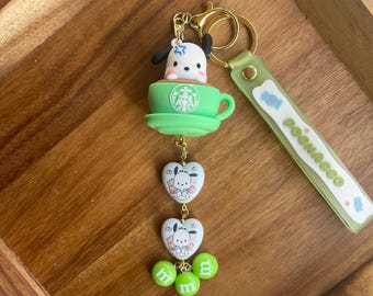 Pochaco/sanrio family bag charm/keychain