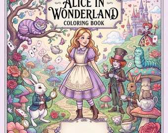 Alice in Wonderland kleurplaten | Kleurplaten op nummer | Kleurplaten voor volwassenen en kinderen | Direct downloaden