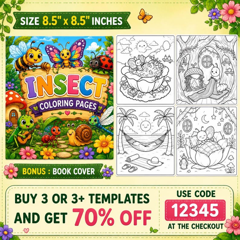 garden coloring, insect coloring, nature coloring, stay home activity, us letter a4, rainy day activity, animal coloring, bug coloring pages, cute coloring pages, coloring sheets, kids coloring, printable coloring, digital download