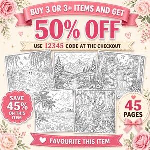 Cozy Nature Coloring Book Cute Cozy Coloring Pages for Adults Relaxing Nature Coloring Book Printable PDF Kawaii Coloring Book Easy Pages image 5