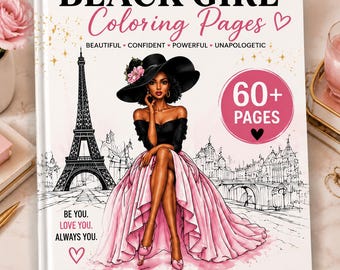 60+Bold and Easy Coloring Pages, Black Women Coloring, Stress Relief, Relaxing , Adult Coloring, Black Girl Coloring Pages