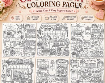 Magical Bakery Kleurboek|Cozy Bakery Kleurboek Printbaar – Kleurplaten Cute Baking & Sweet Treats | Kawaii Bakkerij pdf