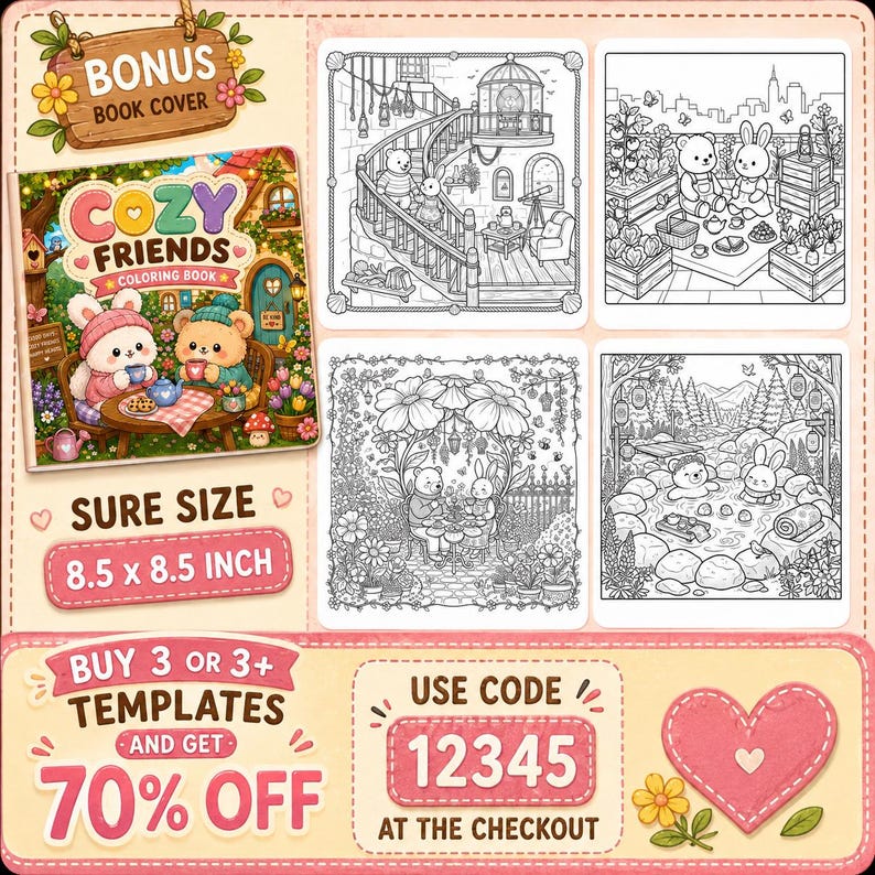 coco wyo, cute coloring book, relaxing book, stress relief, adult coloring book, coloring book, digital coloring, coloring pages, inspirational